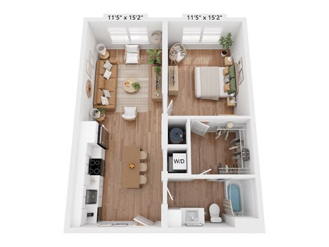 One bedroom one bathroom